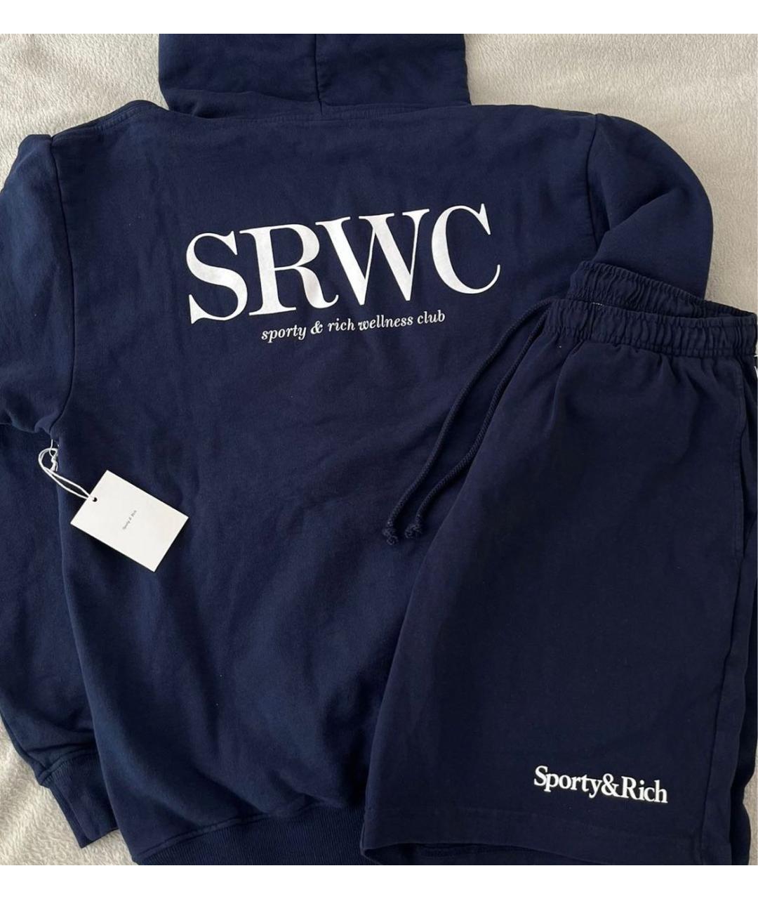 SPORTY AND RICH Темно-синий хлопковый спортивные костюмы, фото 7