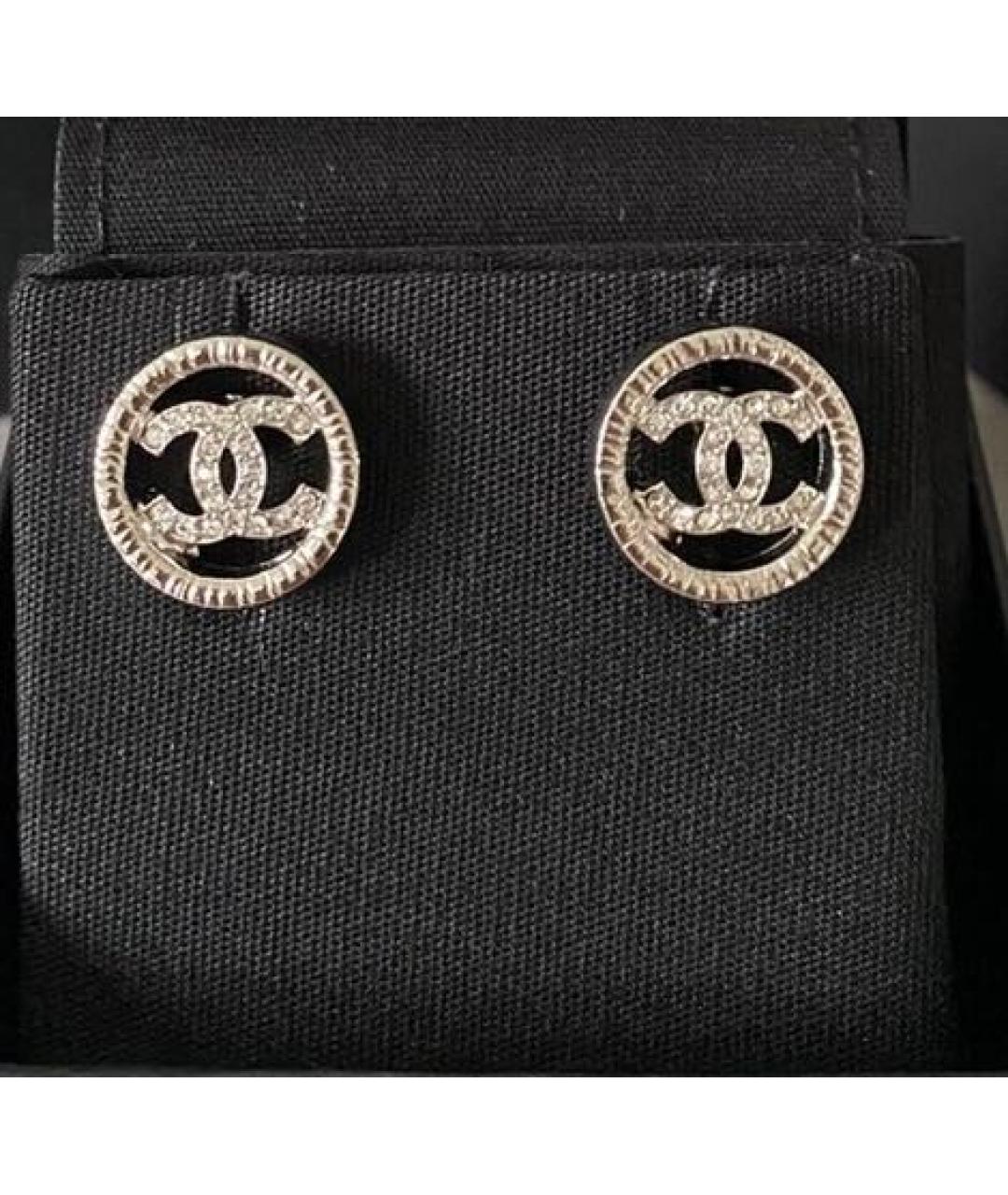 CHANEL Серебряные металлические серьги, фото 3