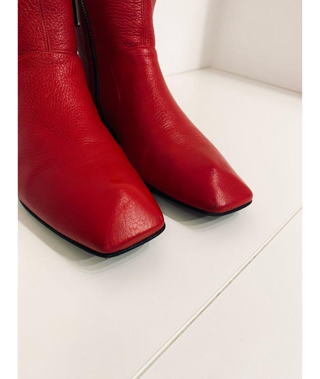 CESARE PACIOTTI Красные кожаные ботинки, фото 2