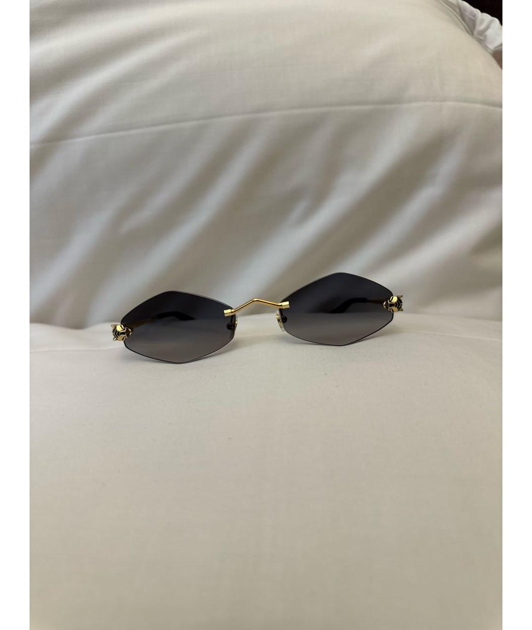 CARTIER Серые металлические солнцезащитные очки, фото 4