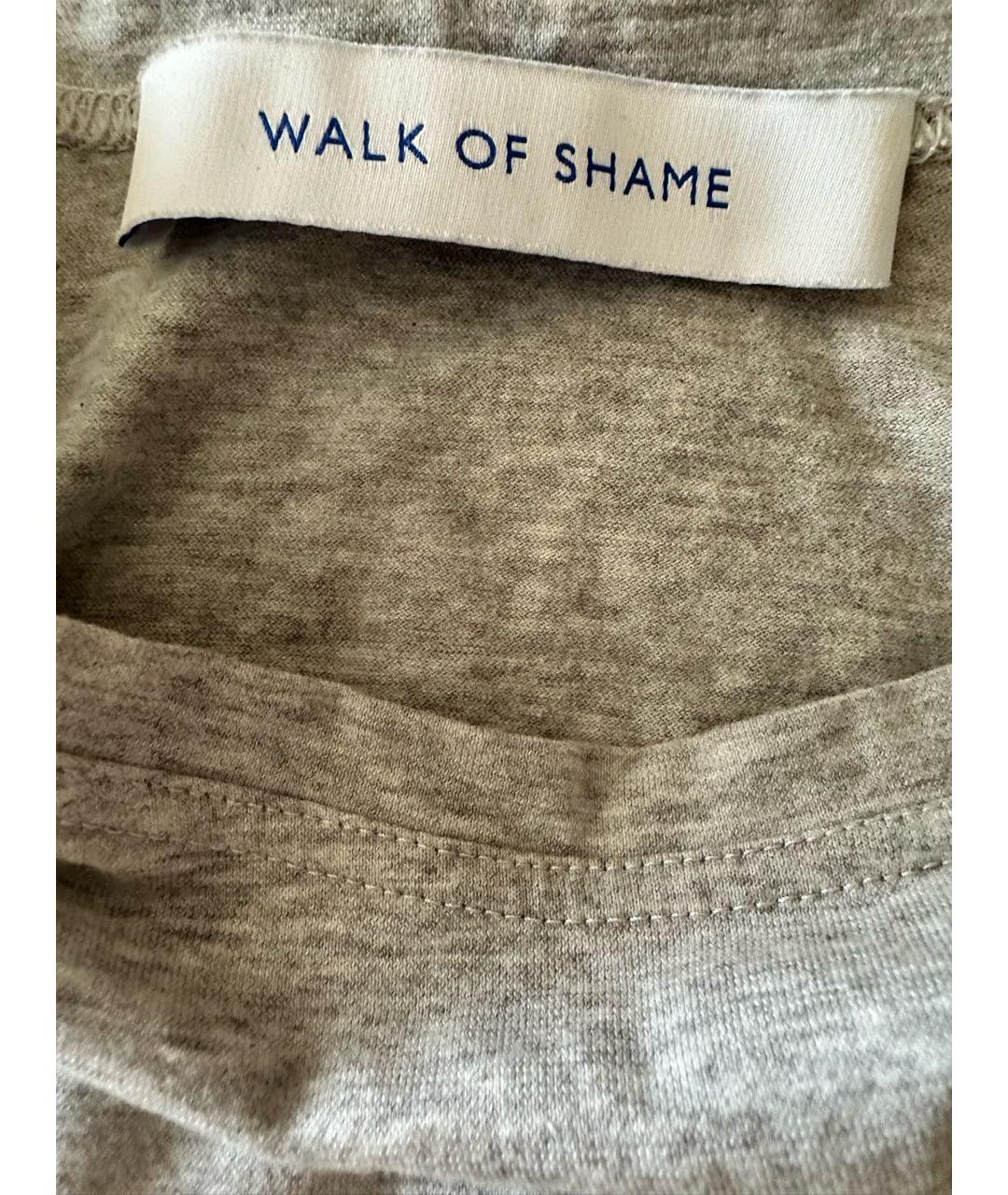 WALK OF SHAME Серая хлопковая футболка, фото 3