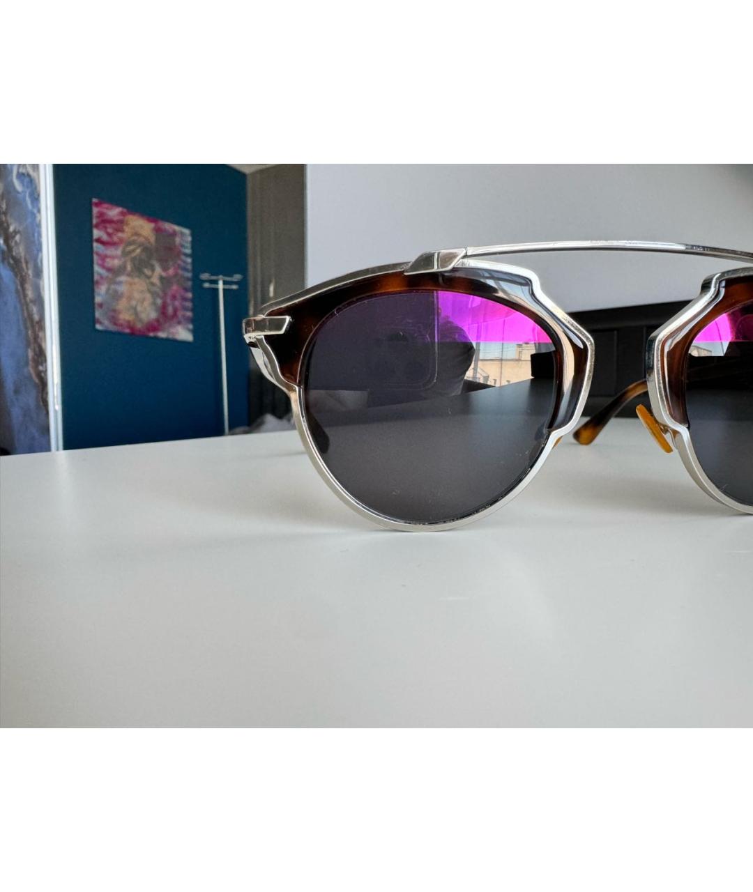 CHRISTIAN DIOR PRE-OWNED Мульти пластиковые солнцезащитные очки, фото 8