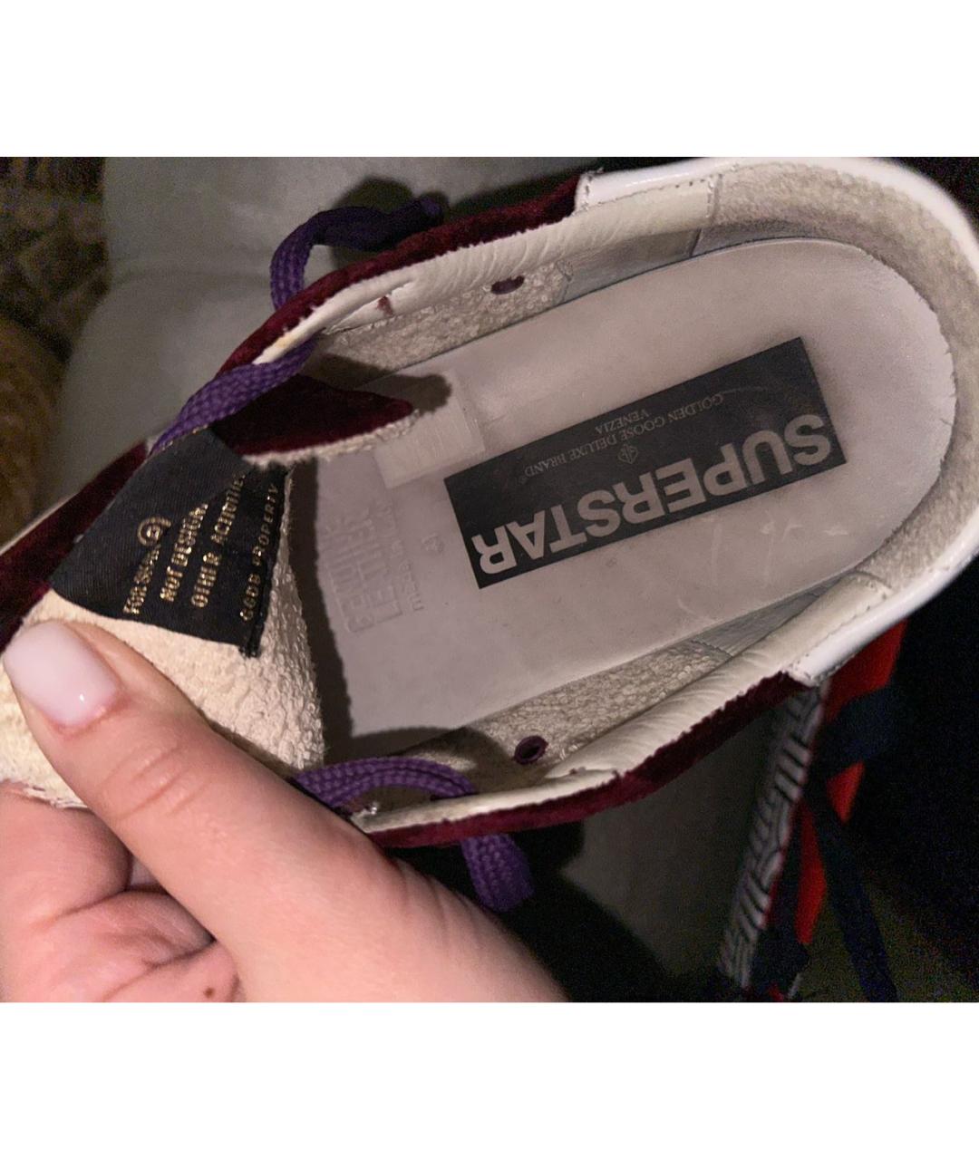 GOLDEN GOOSE DELUXE BRAND Бордовые кроссовки, фото 5