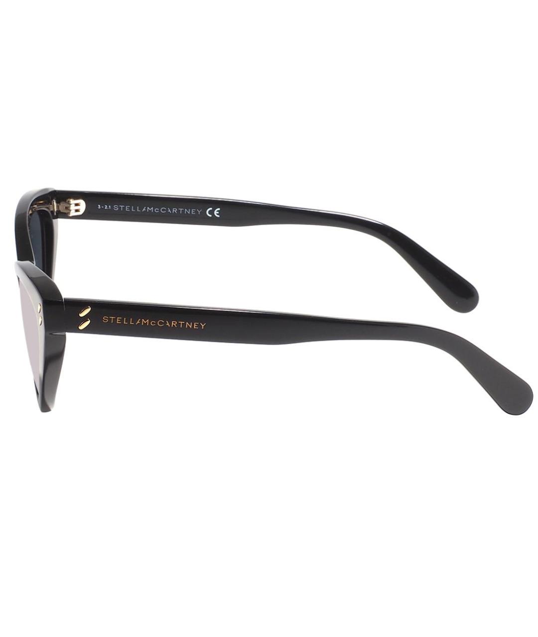 STELLA MCCARTNEY Антрацитовые пластиковые солнцезащитные очки, фото 3