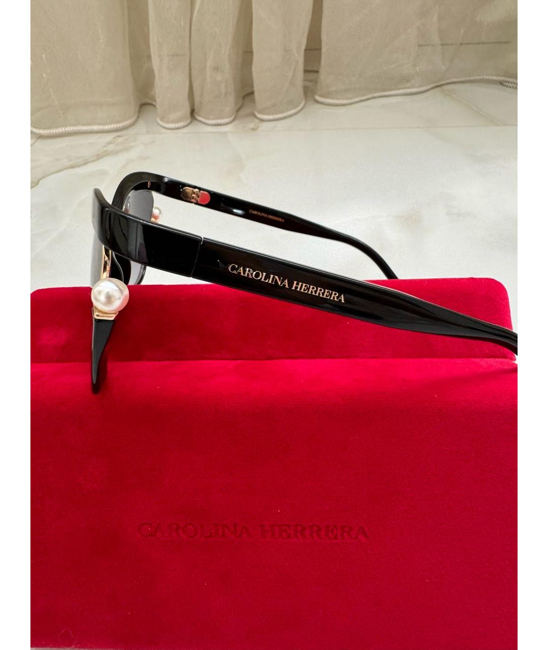 CAROLINA HERRERA Черные металлические солнцезащитные очки, фото 7