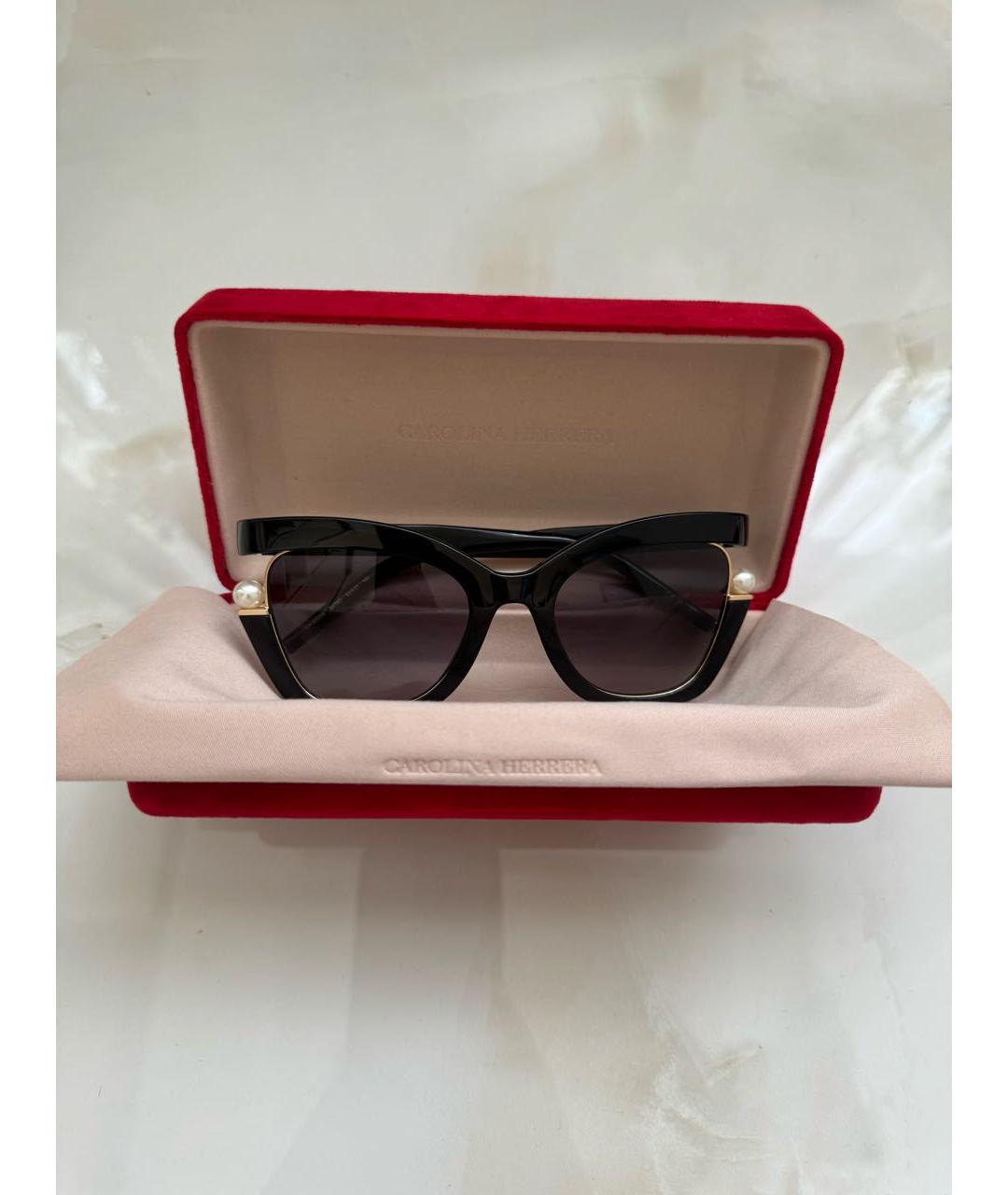 CAROLINA HERRERA Черные металлические солнцезащитные очки, фото 3