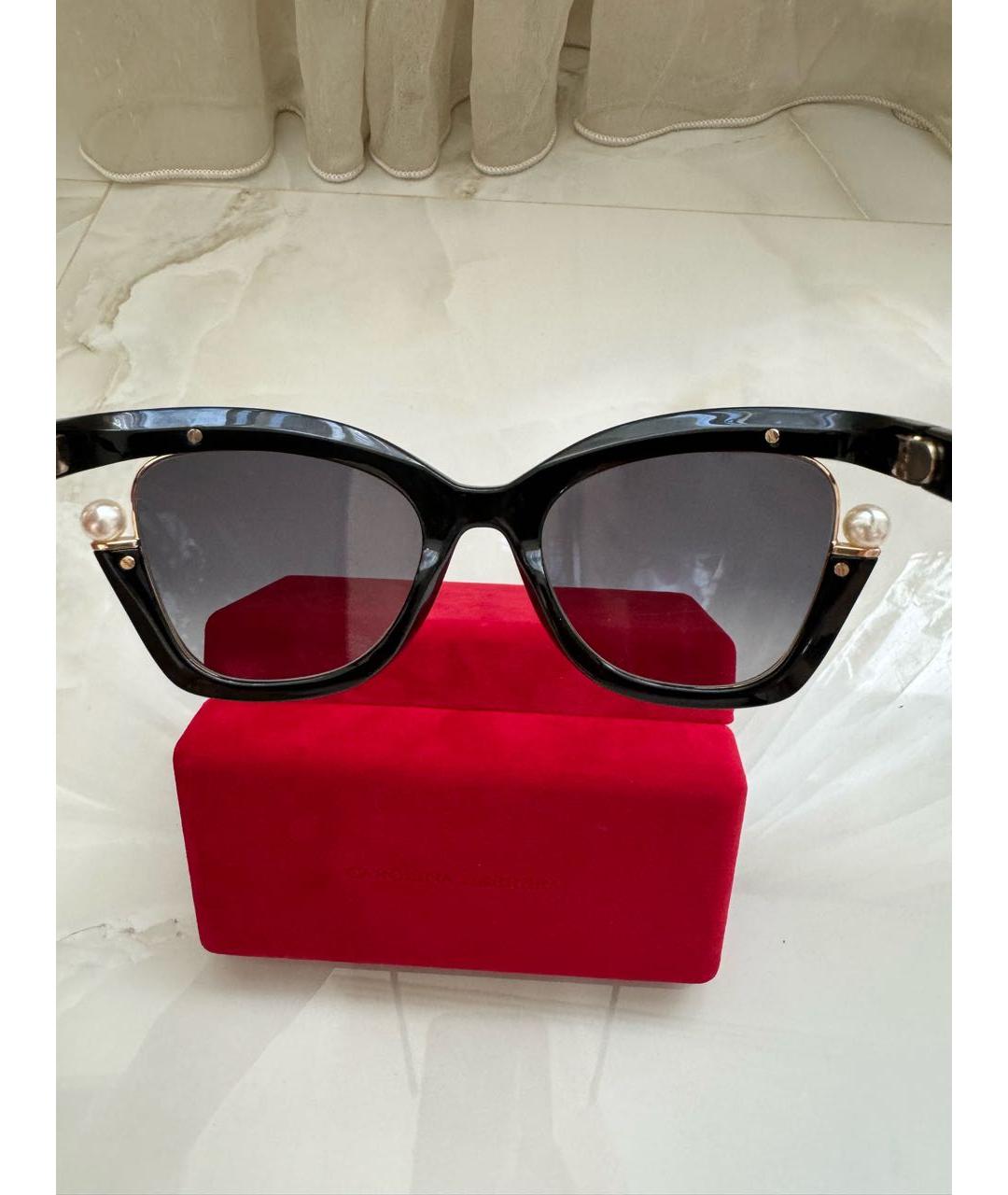 CAROLINA HERRERA Черные металлические солнцезащитные очки, фото 4