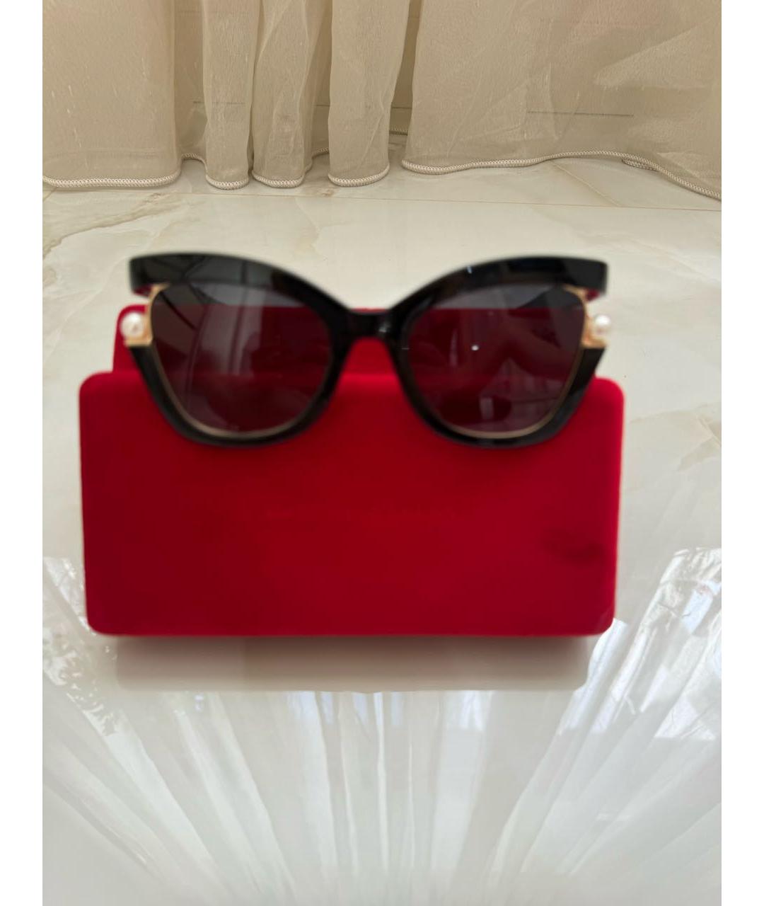 CAROLINA HERRERA Черные металлические солнцезащитные очки, фото 6