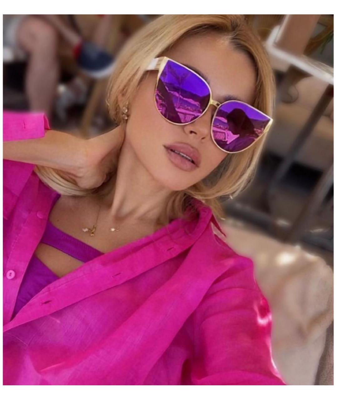 IRRESISTOR Розовые металлические солнцезащитные очки, фото 8