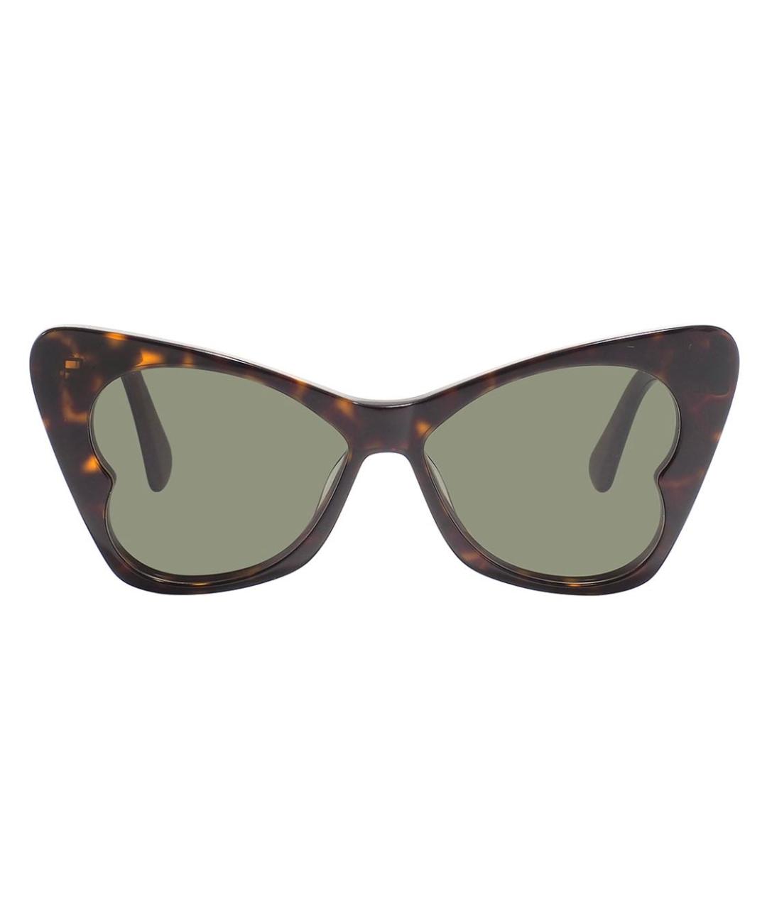 STELLA MCCARTNEY Коричневые пластиковые солнцезащитные очки, фото 1