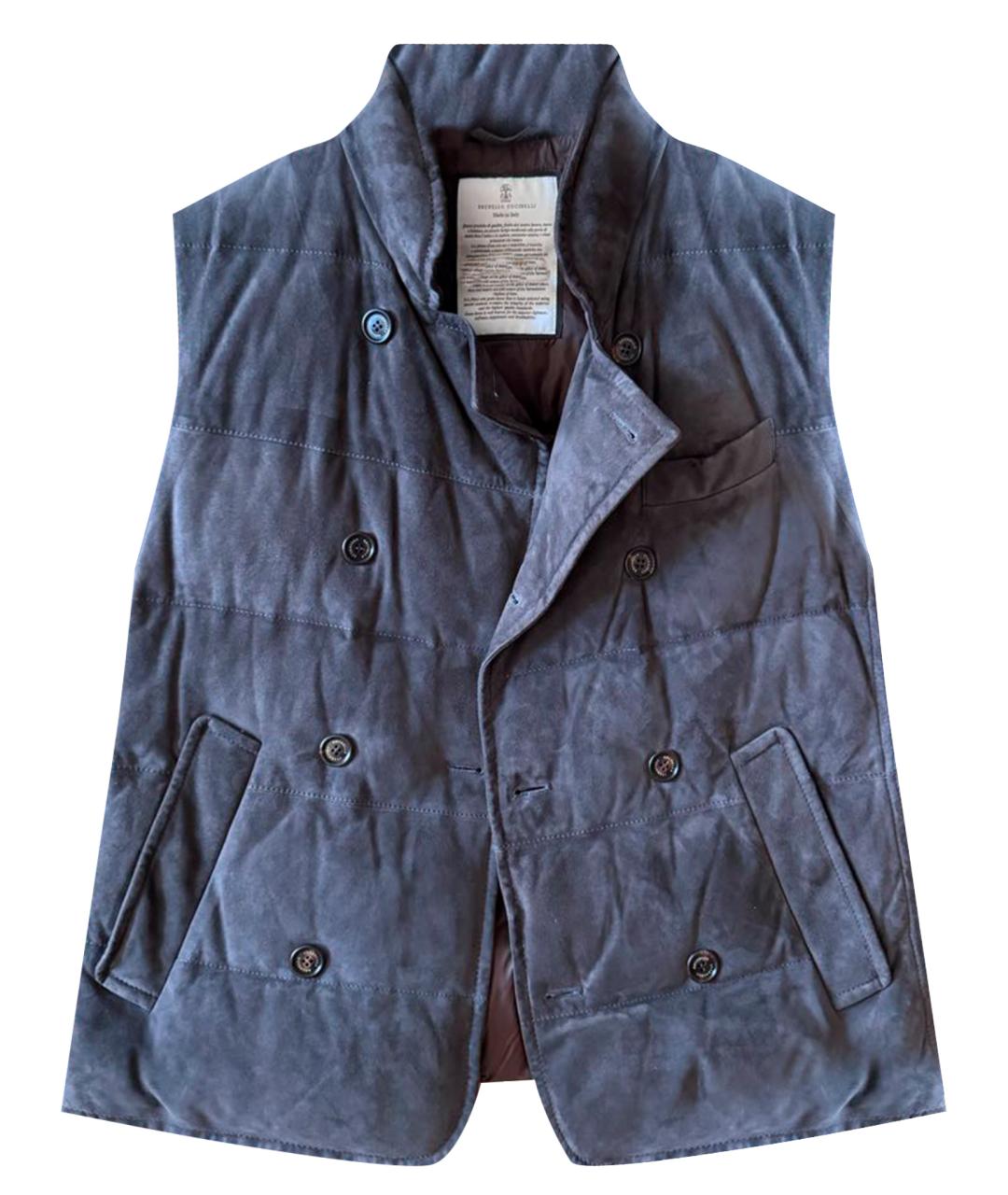 BRUNELLO CUCINELLI Кожаный жилет, фото 1