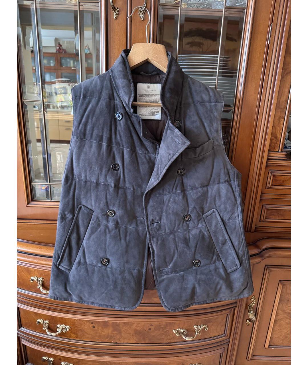 BRUNELLO CUCINELLI Кожаный жилет, фото 7
