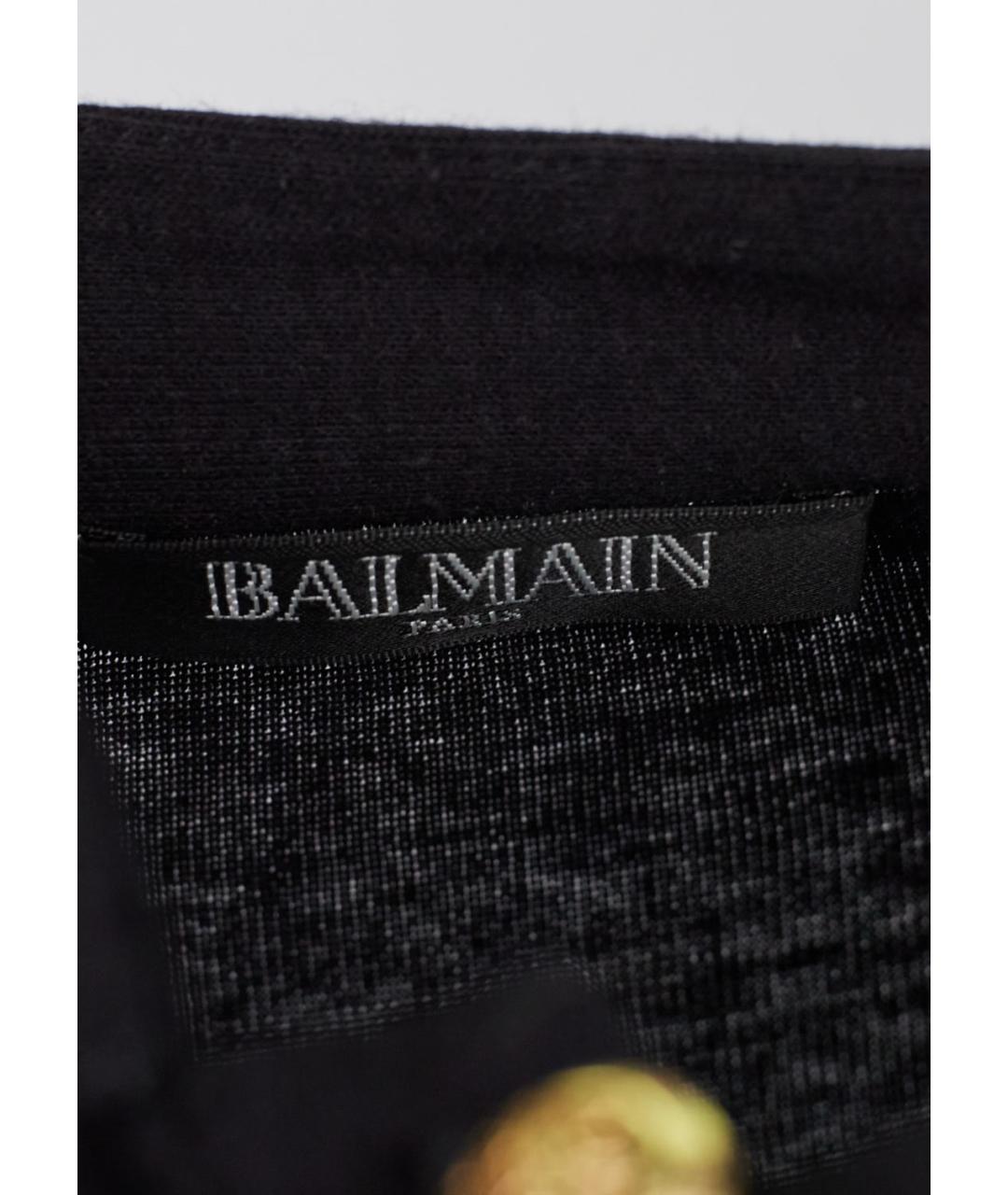 BALMAIN Черный хлопковый джемпер / свитер, фото 3