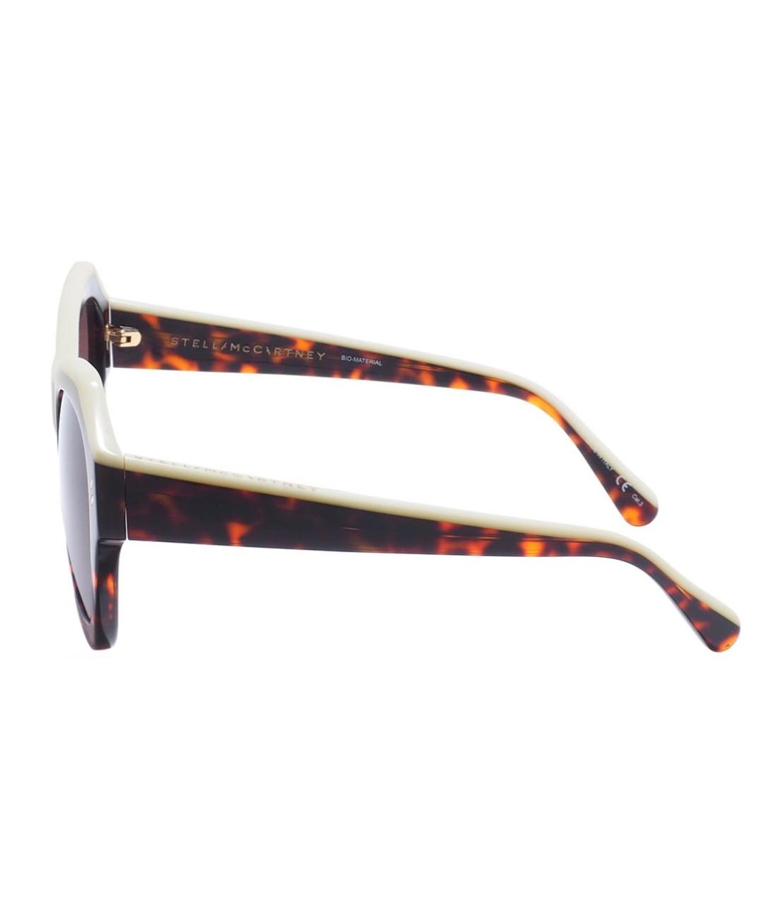 STELLA MCCARTNEY Коричневые пластиковые солнцезащитные очки, фото 3