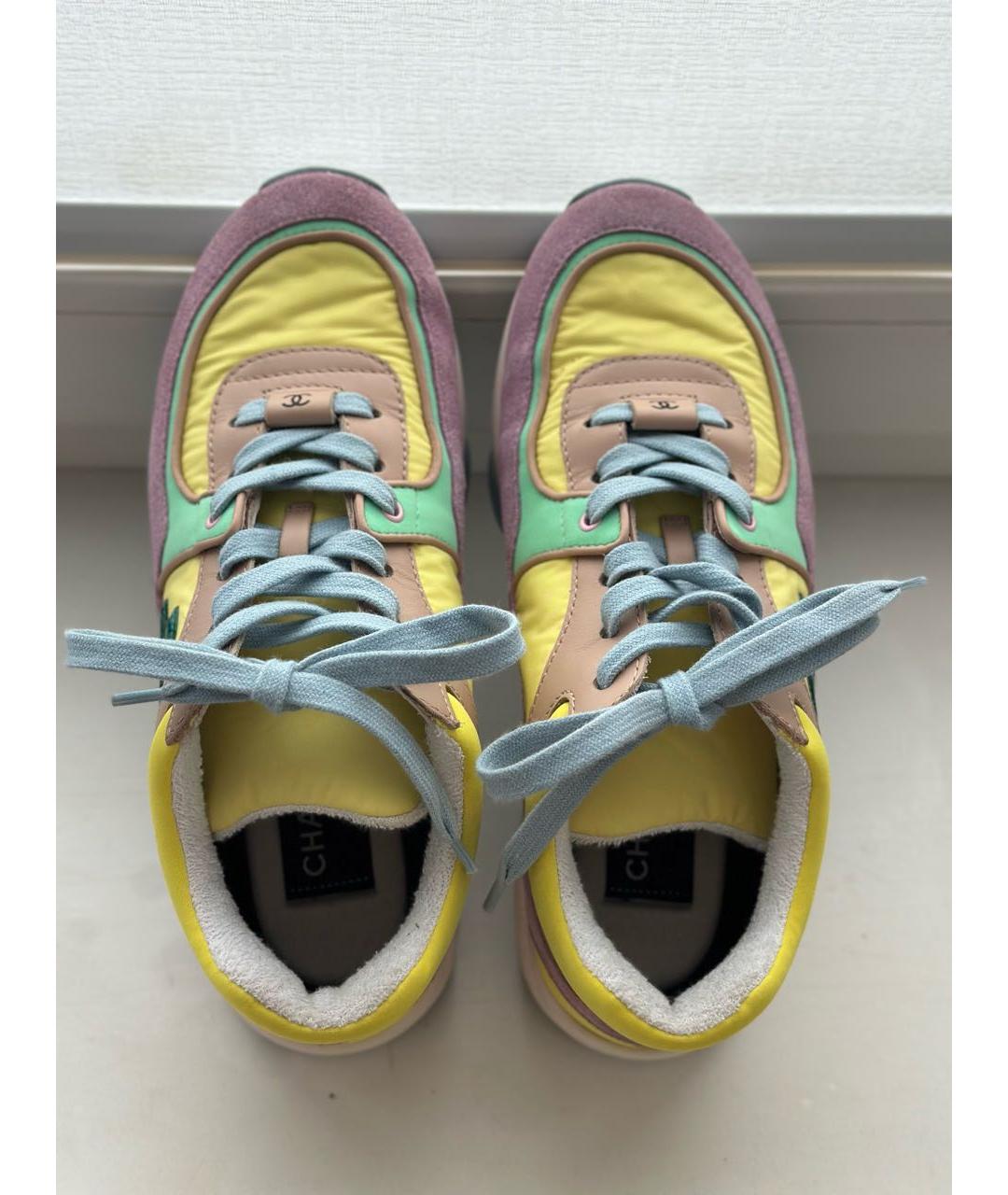 CHANEL Мульти текстильные кроссовки, фото 3