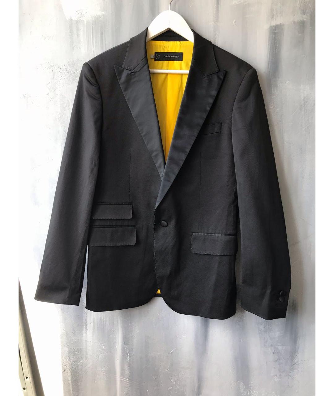 DSQUARED2 Черный хлопковый жакет/пиджак, фото 7