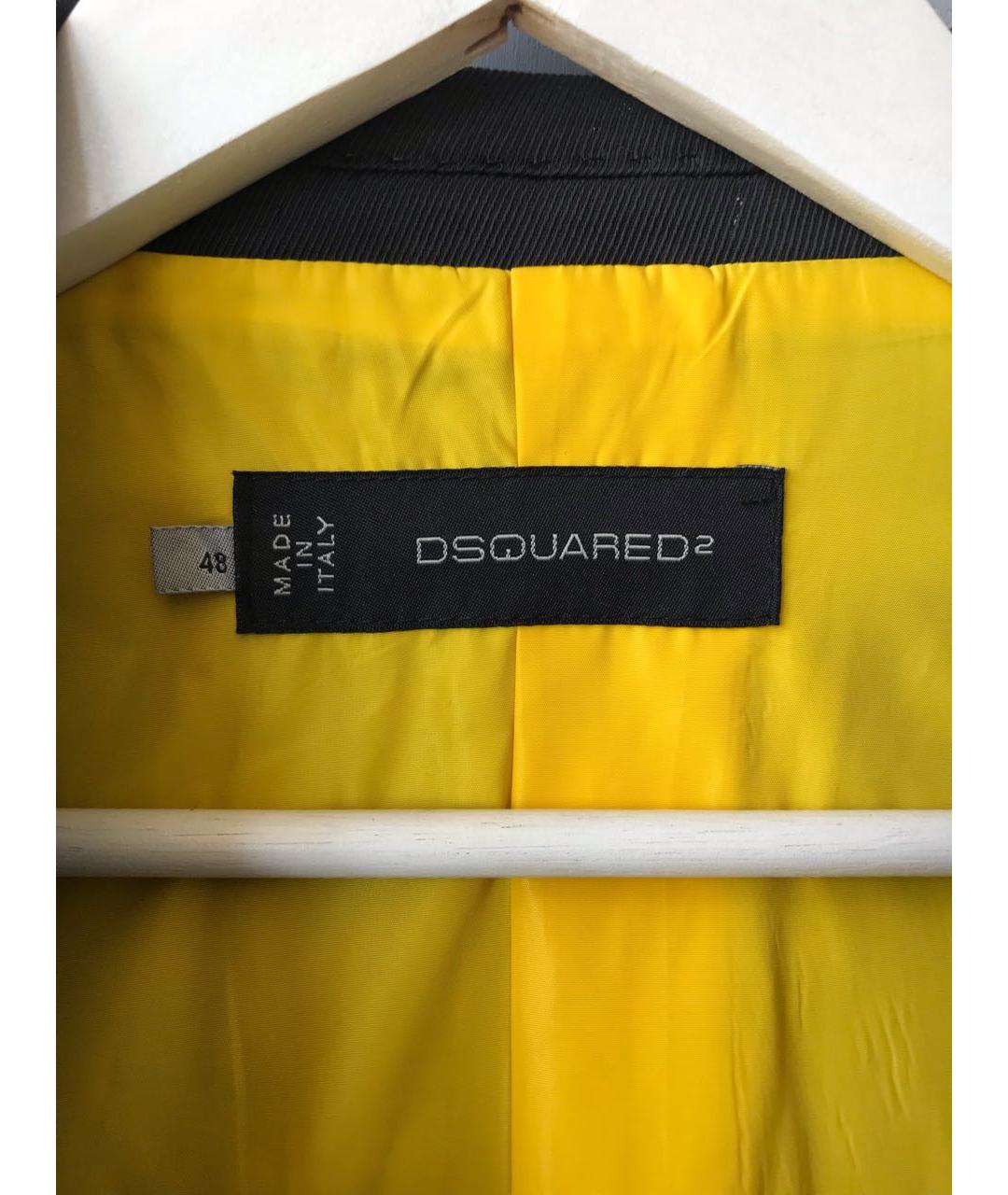 DSQUARED2 Черный хлопковый жакет/пиджак, фото 4