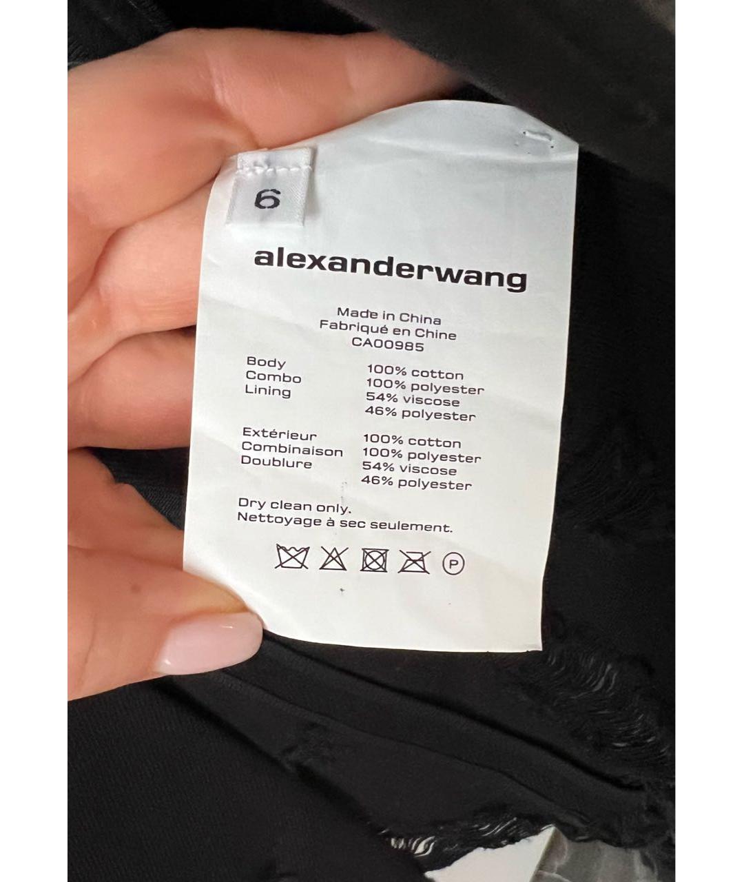 ALEXANDER WANG Черный хлопковый жакет/пиджак, фото 5