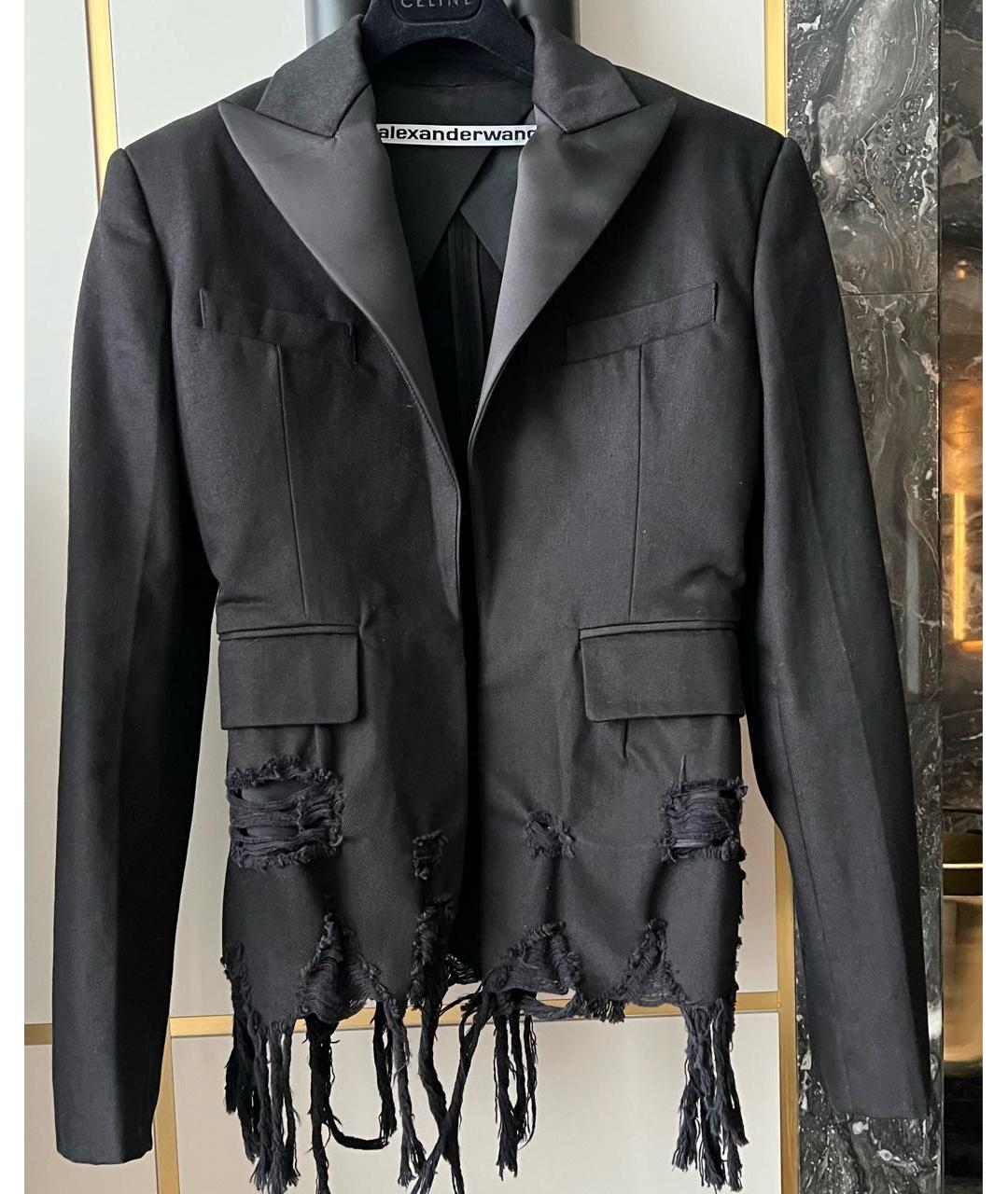 ALEXANDER WANG Черный хлопковый жакет/пиджак, фото 6