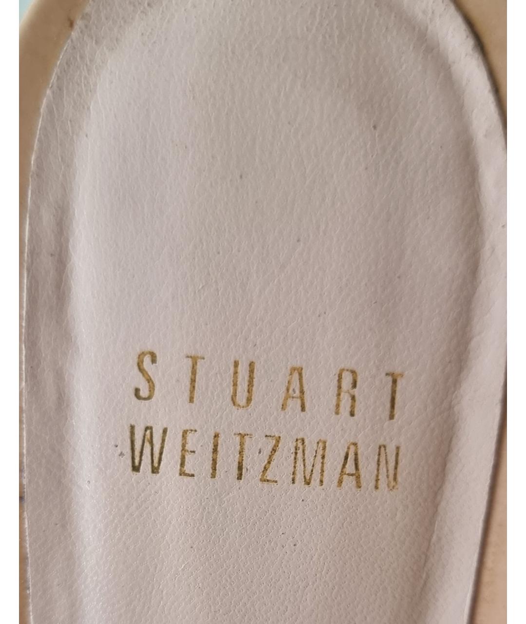 STUART WEITZMAN Бежевые сабо, фото 7