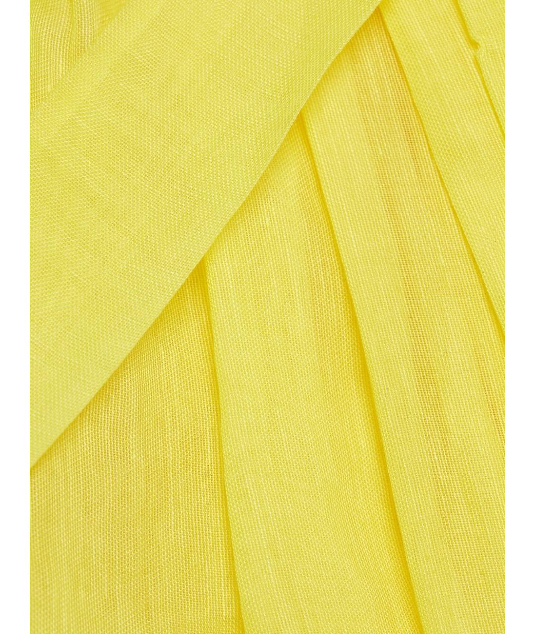 ZIMMERMANN Желтое льняное коктейльное платье, фото 6