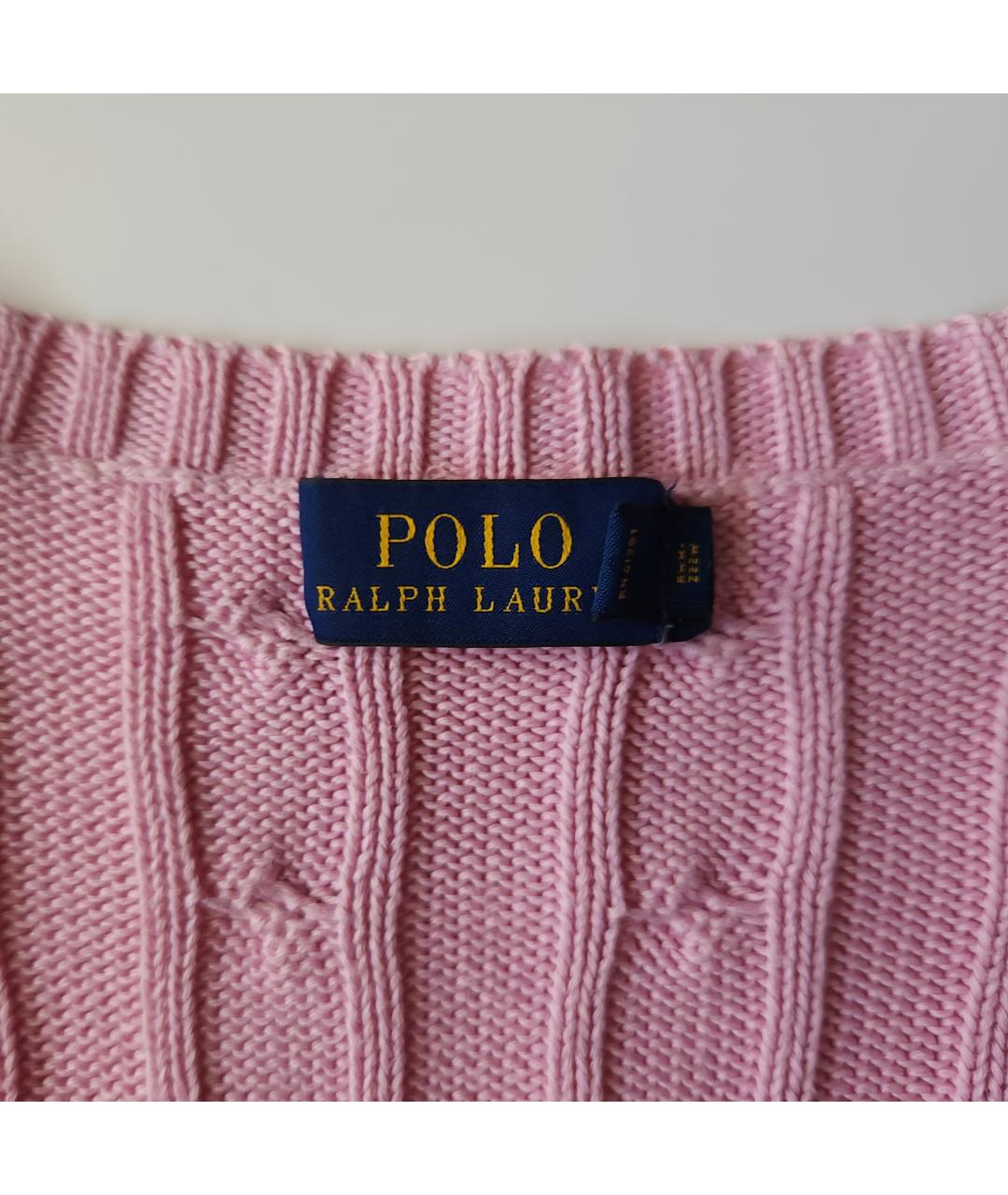 POLO RALPH LAUREN Розовый хлопковый джемпер / свитер, фото 3