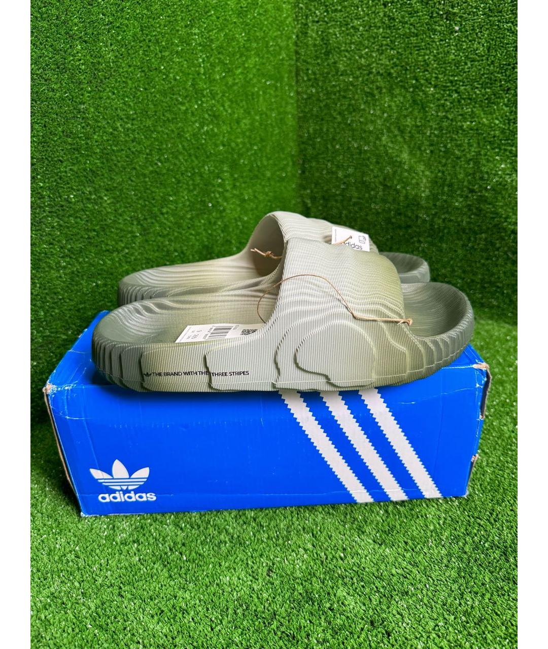 ADIDAS Хаки шлепанцы, фото 5
