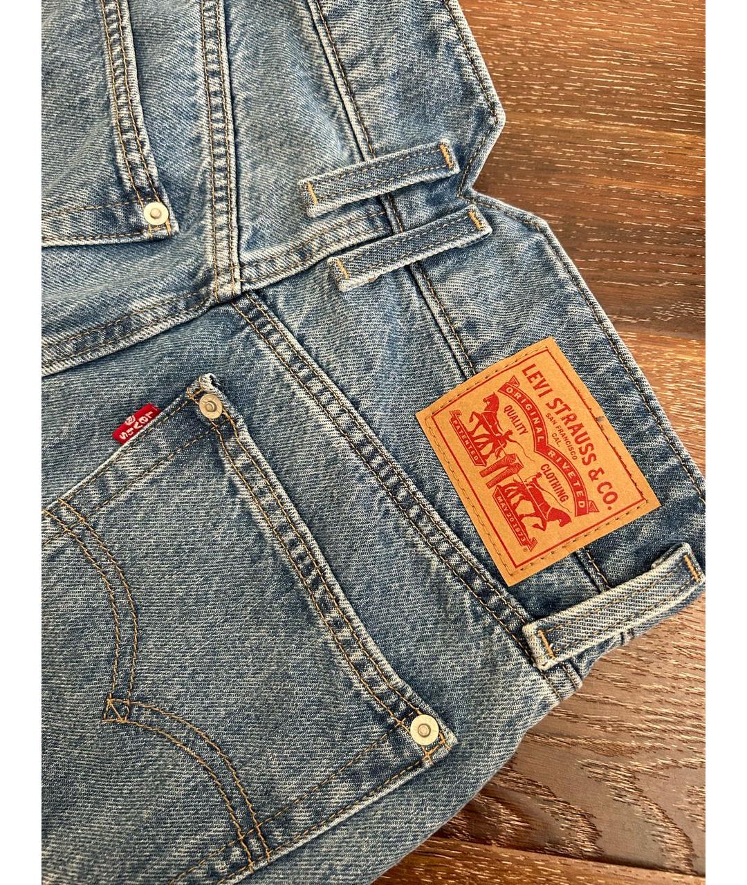 LEVI'S Голубые хлопковые джинсы слим, фото 4