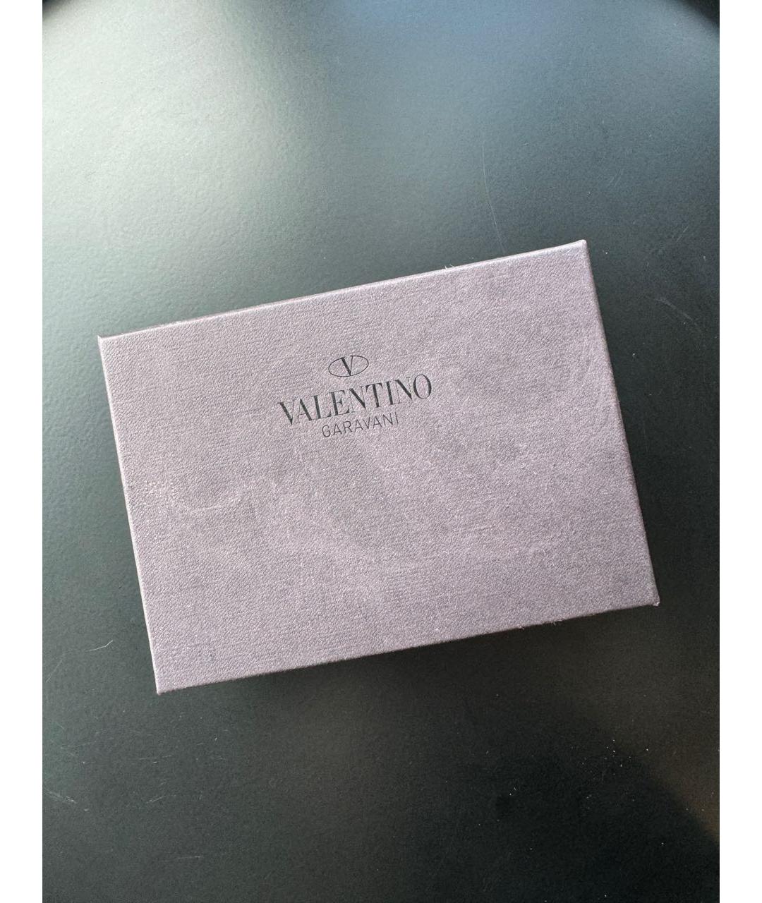 VALENTINO Черный кожаный кардхолдер, фото 4