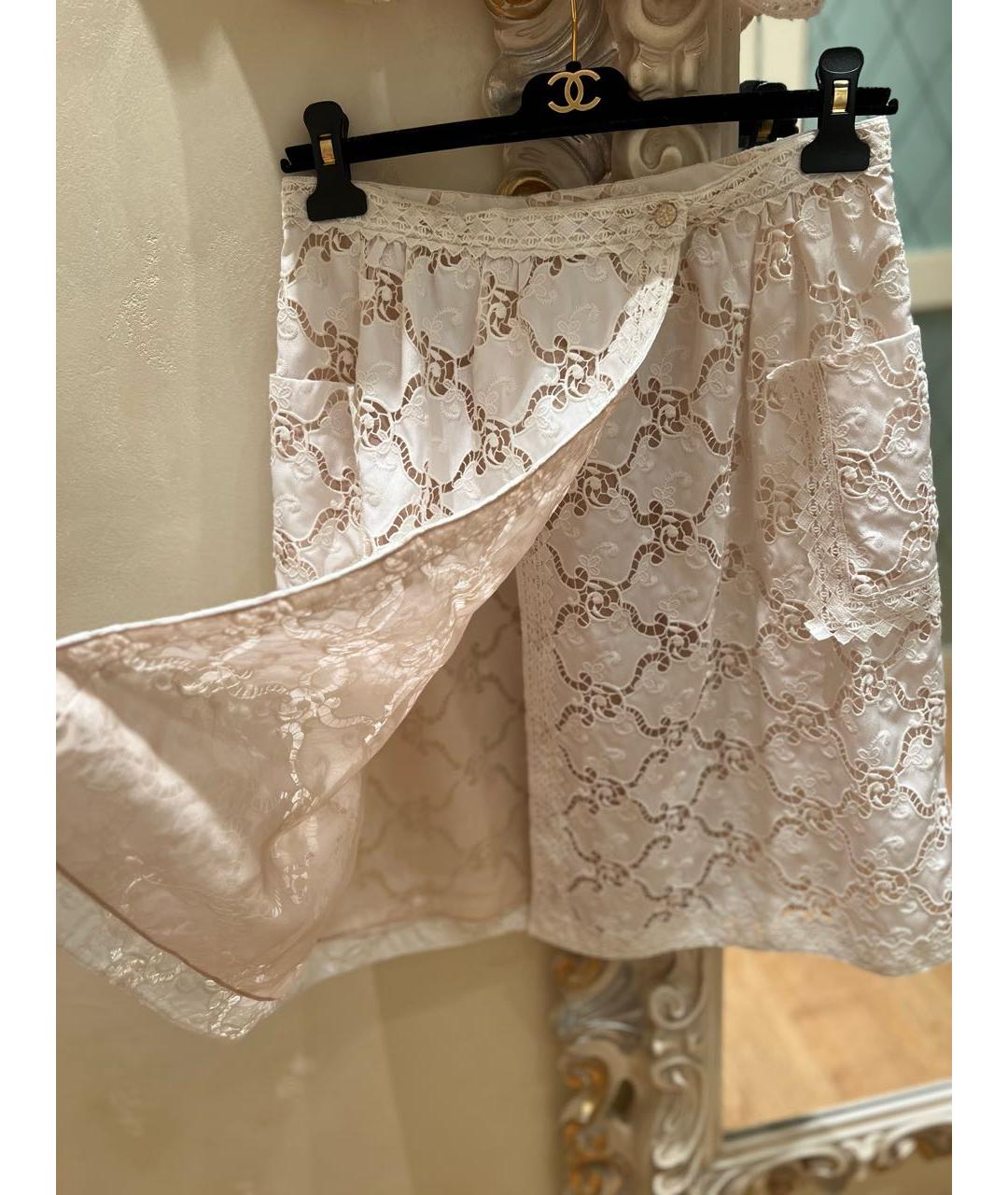 CHANEL Белый хлопковый костюм с юбками, фото 4