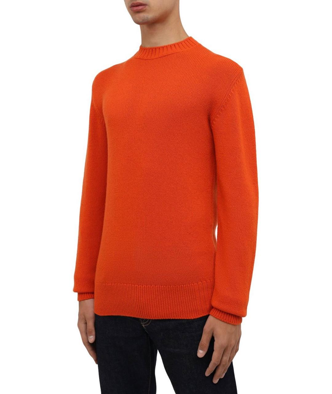 LORO PIANA Оранжевый кашемировый джемпер / свитер, фото 2