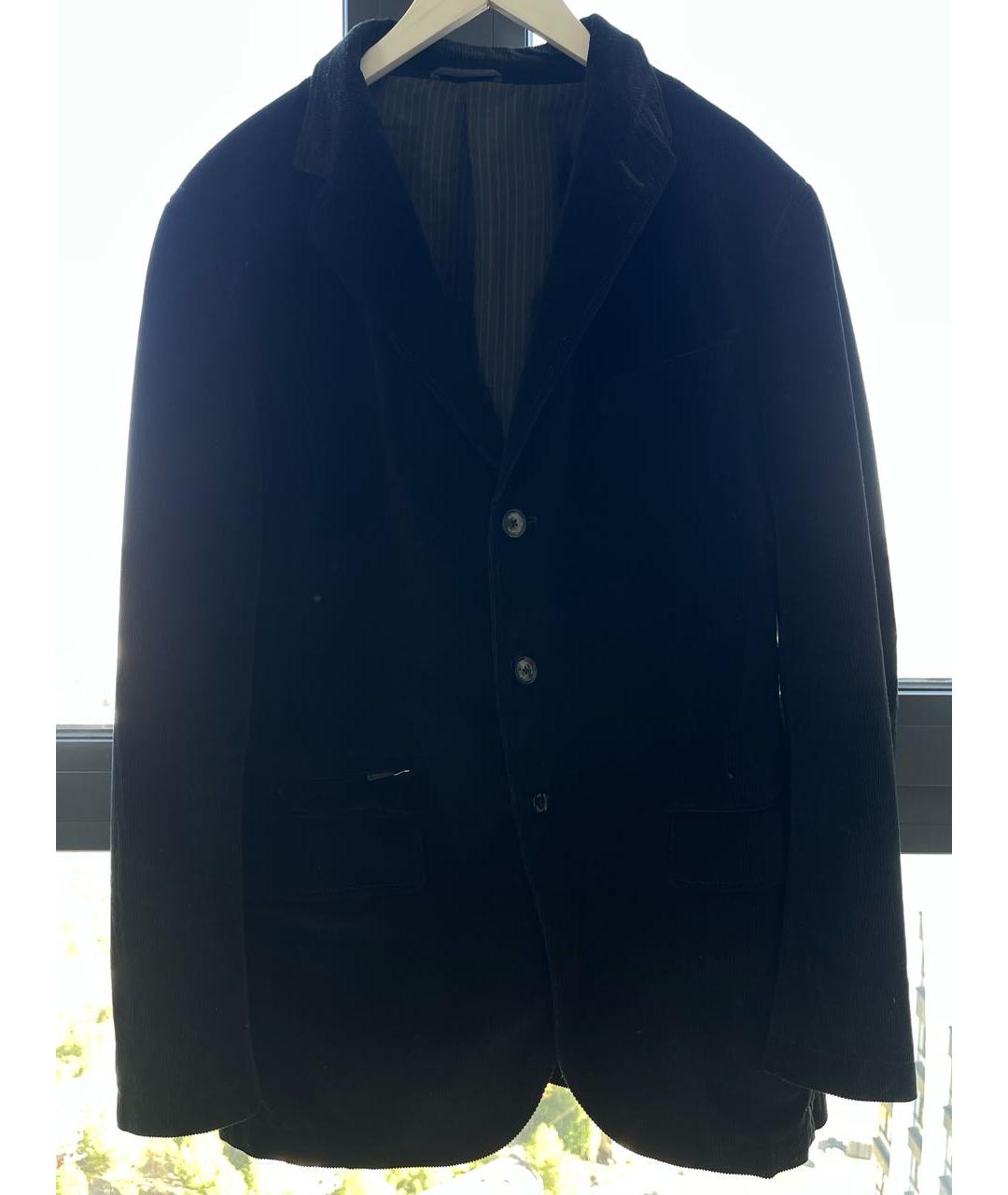 ERMENEGILDO ZEGNA Черный велюровый пиджак, фото 9