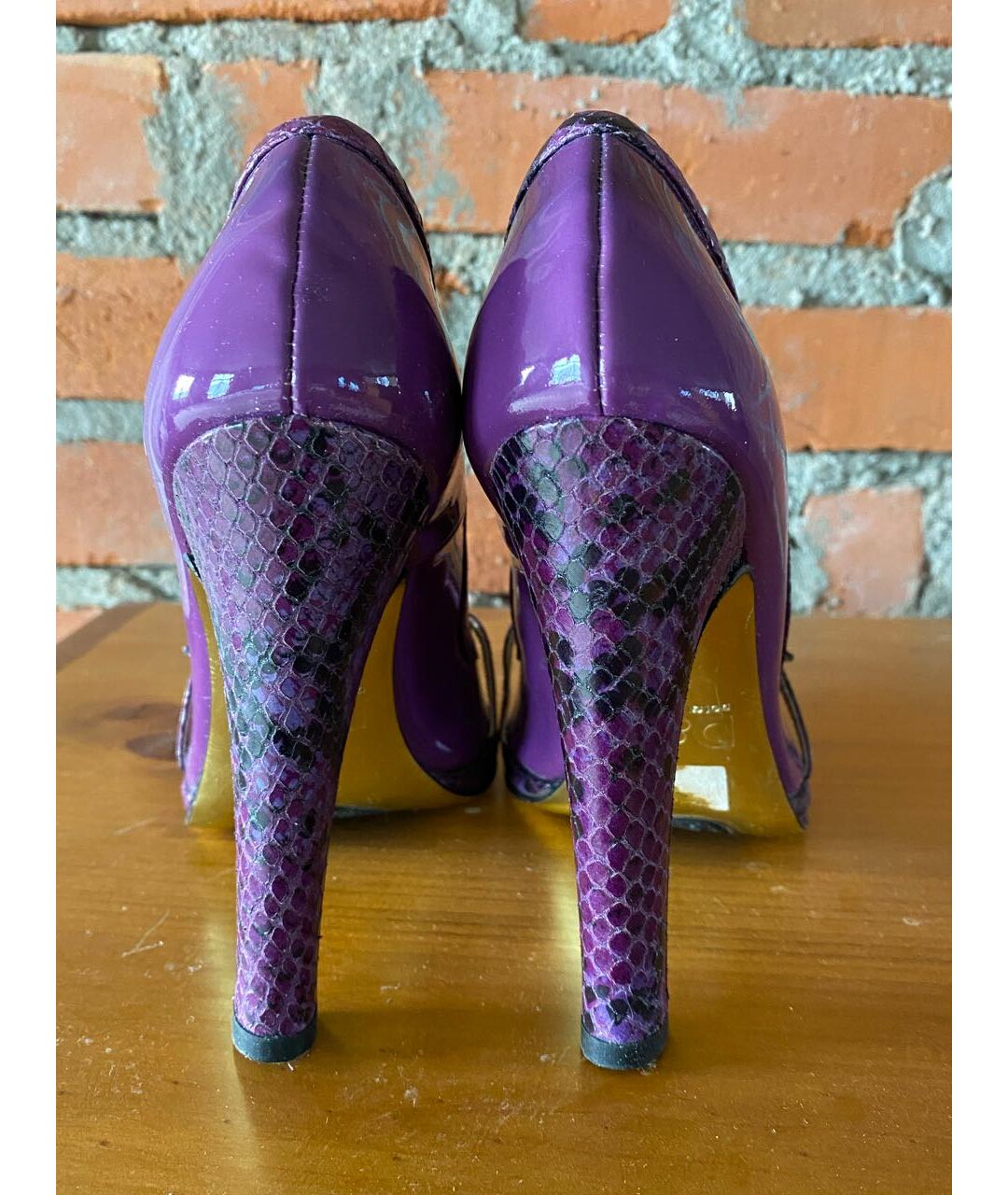 DOLCE&GABBANA Фиолетовые туфли из лакированной кожи, фото 5
