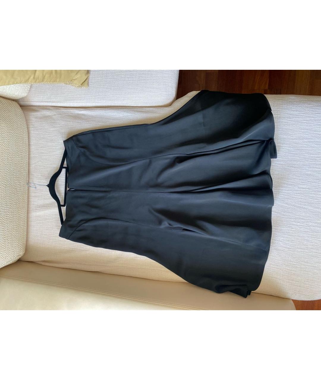 TRUSSARDI Черная ацетатная юбка миди, фото 2