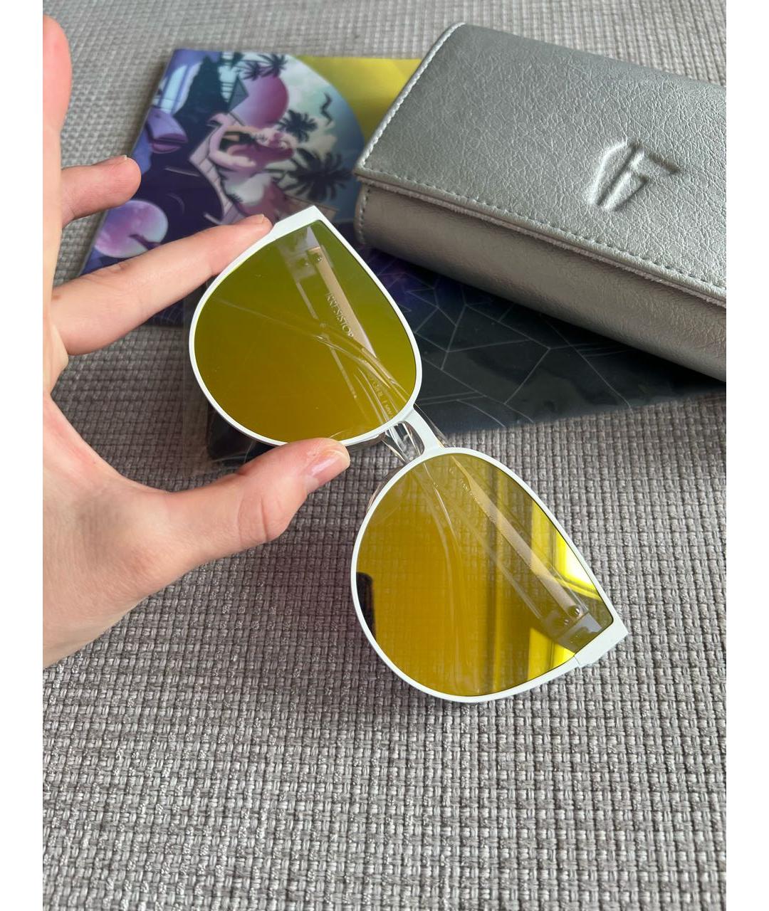 IRRESISTOR Желтые металлические солнцезащитные очки, фото 3