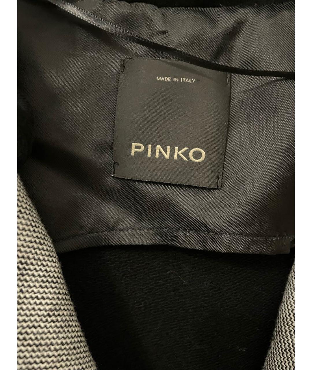 PINKO Серый полиэстеровый жакет/пиджак, фото 5
