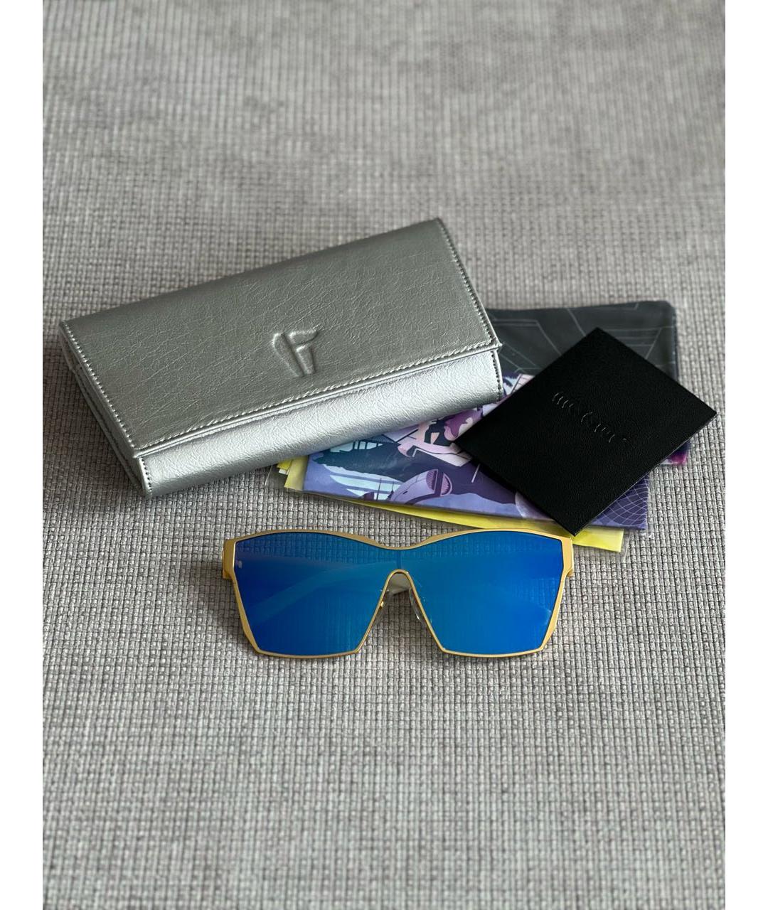 IRRESISTOR Синие металлические солнцезащитные очки, фото 2