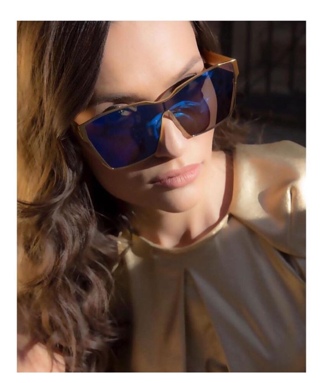 IRRESISTOR Синие металлические солнцезащитные очки, фото 6