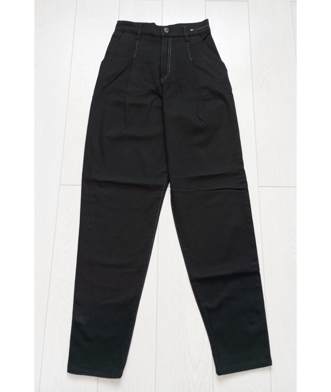 EMPORIO ARMANI Черные хлопковые джинсы слим, фото 7