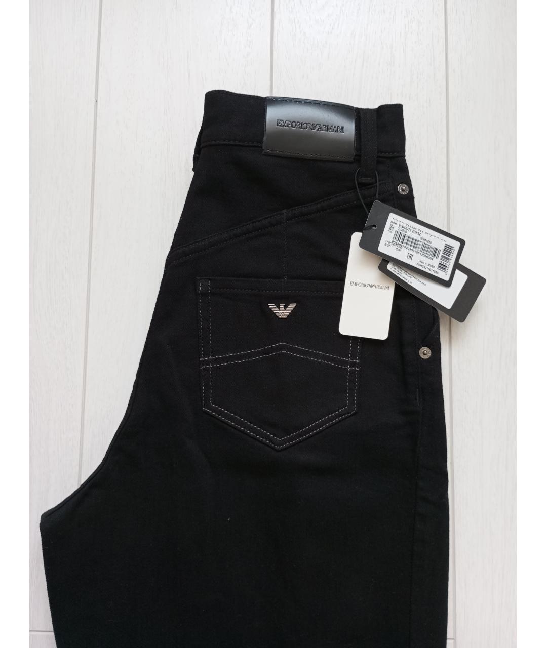 EMPORIO ARMANI Черные хлопковые джинсы слим, фото 4