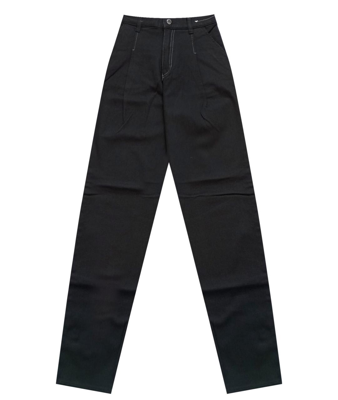 EMPORIO ARMANI Черные хлопковые джинсы слим, фото 1