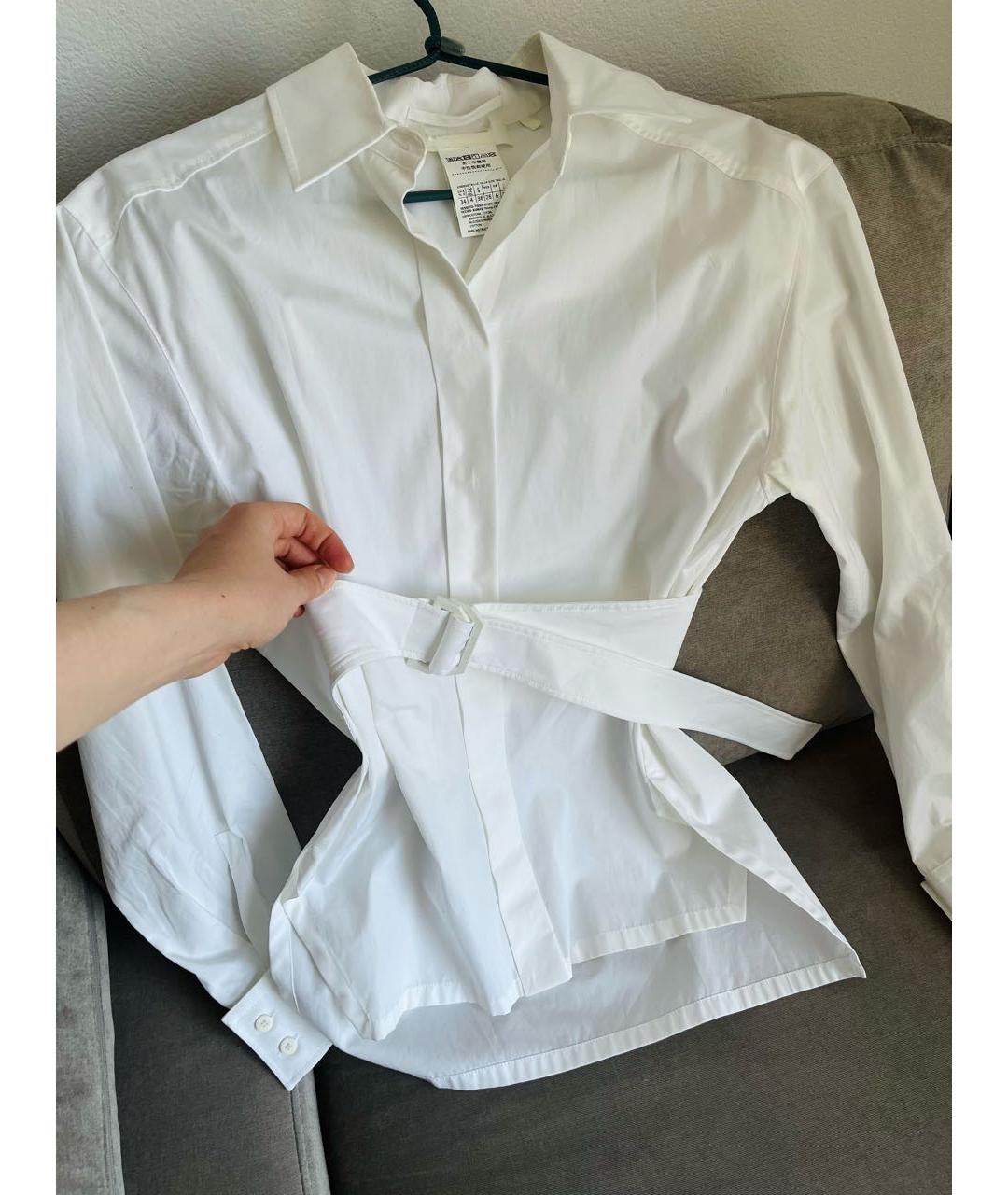 SPORTMAX Белая хлопковая рубашка, фото 6