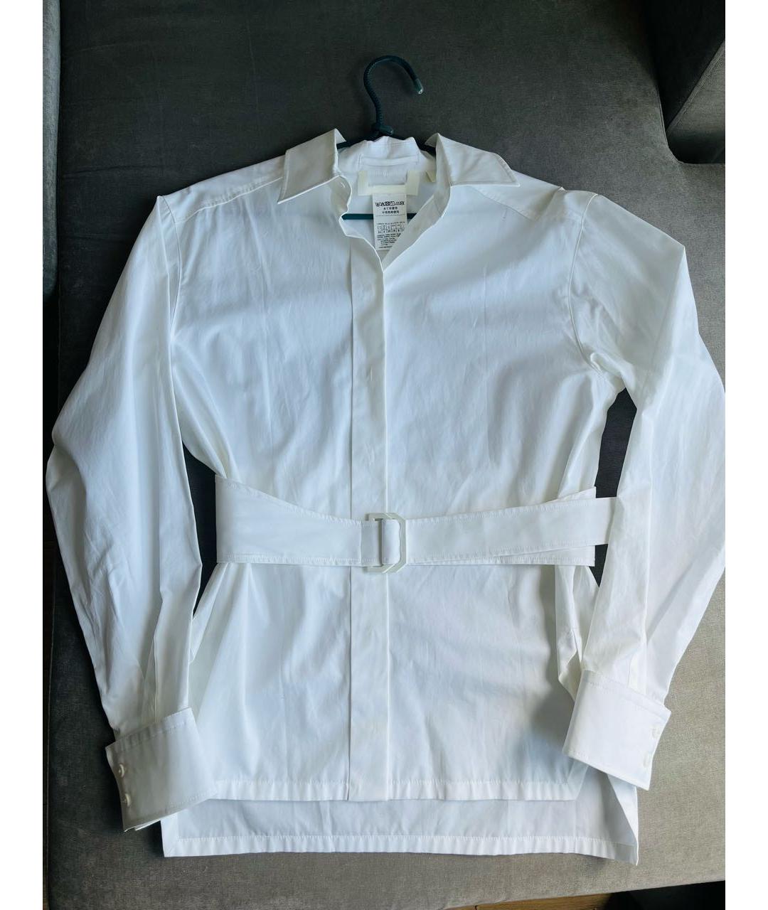 SPORTMAX Белая хлопковая рубашка, фото 8