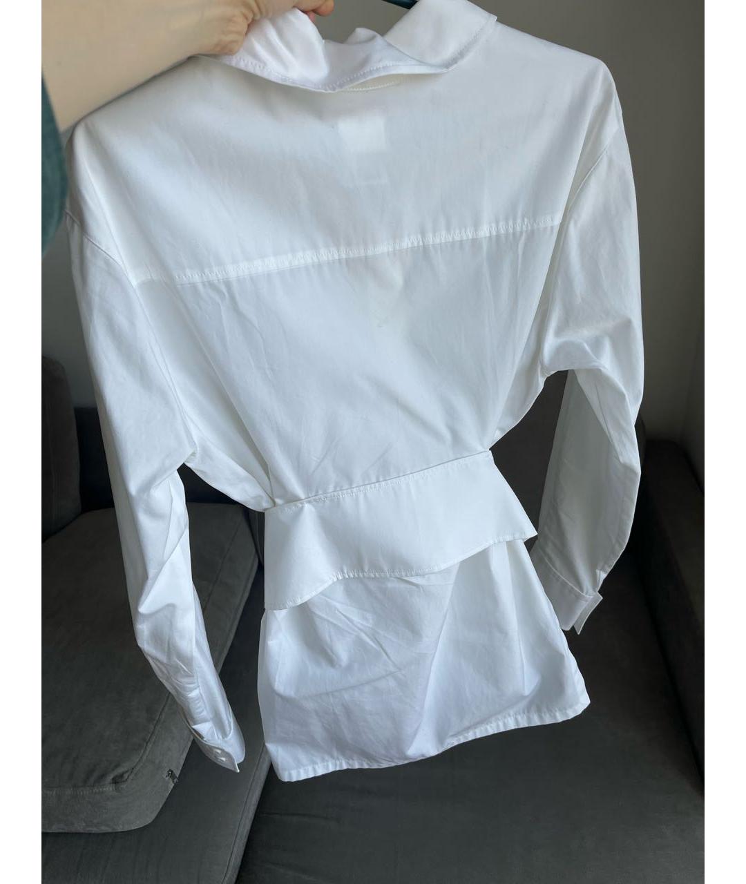 SPORTMAX Белая хлопковая рубашка, фото 5