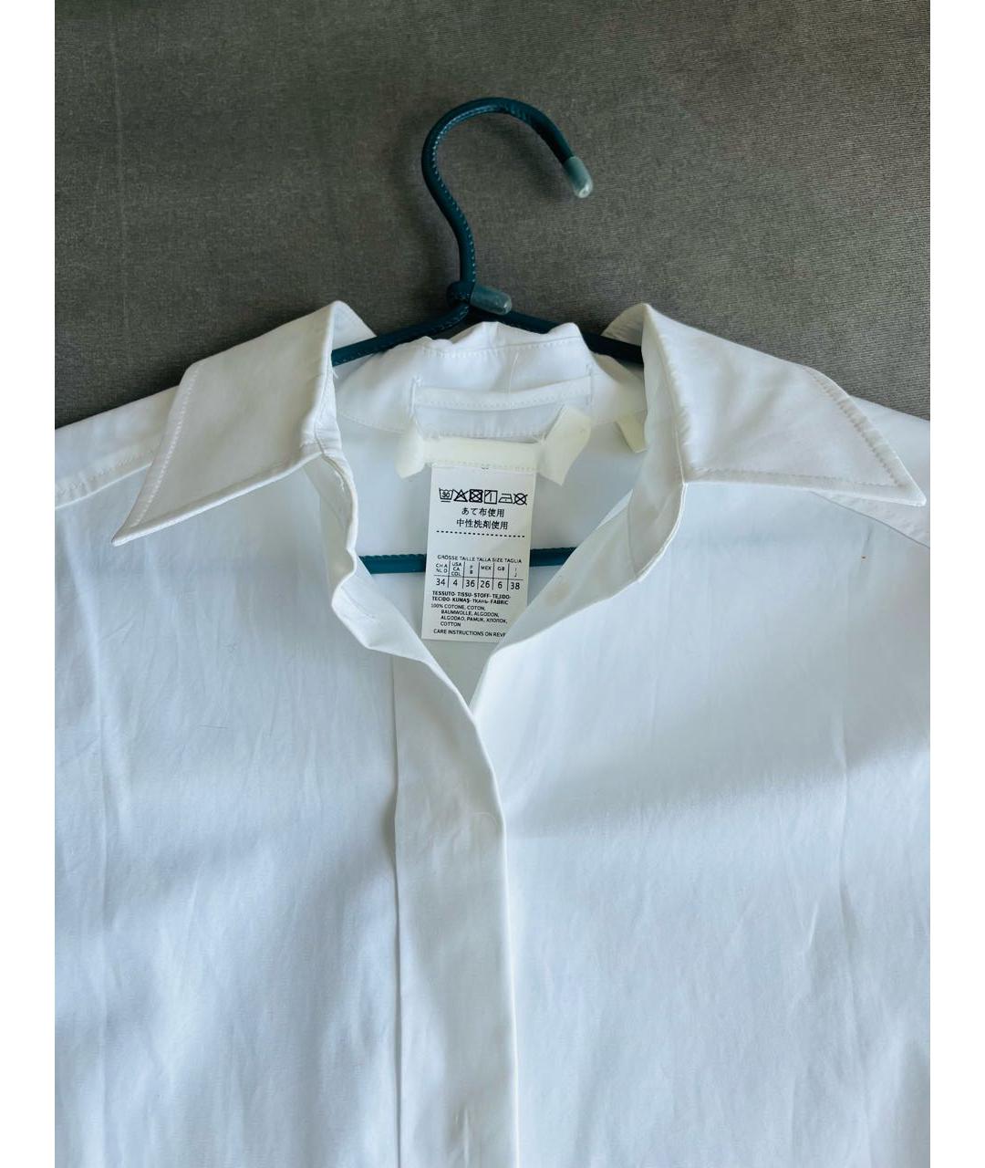 SPORTMAX Белая хлопковая рубашка, фото 3
