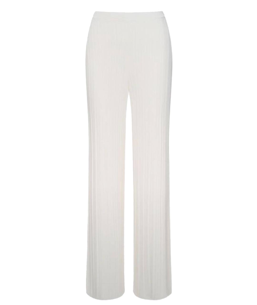 12 STOREEZ Белые шелковые прямые брюки, фото 1