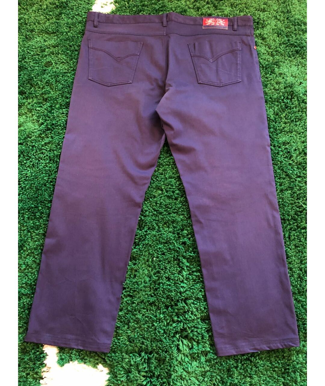 ZILLI Темно-синие хлопко-эластановые классические брюки, фото 2