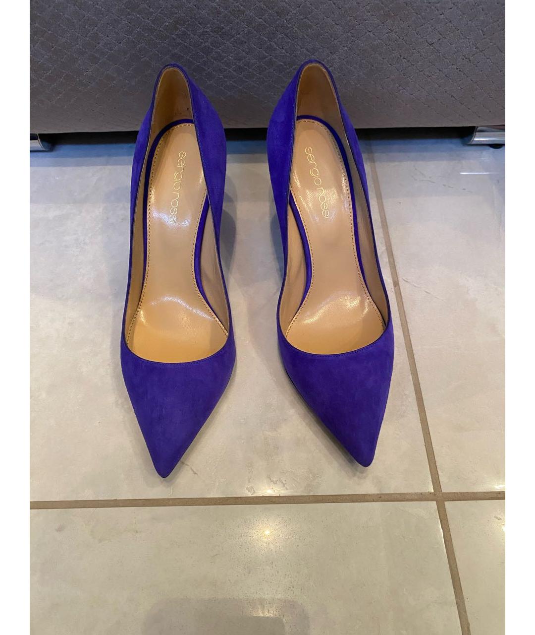 SERGIO ROSSI Фиолетовые замшевые туфли, фото 4