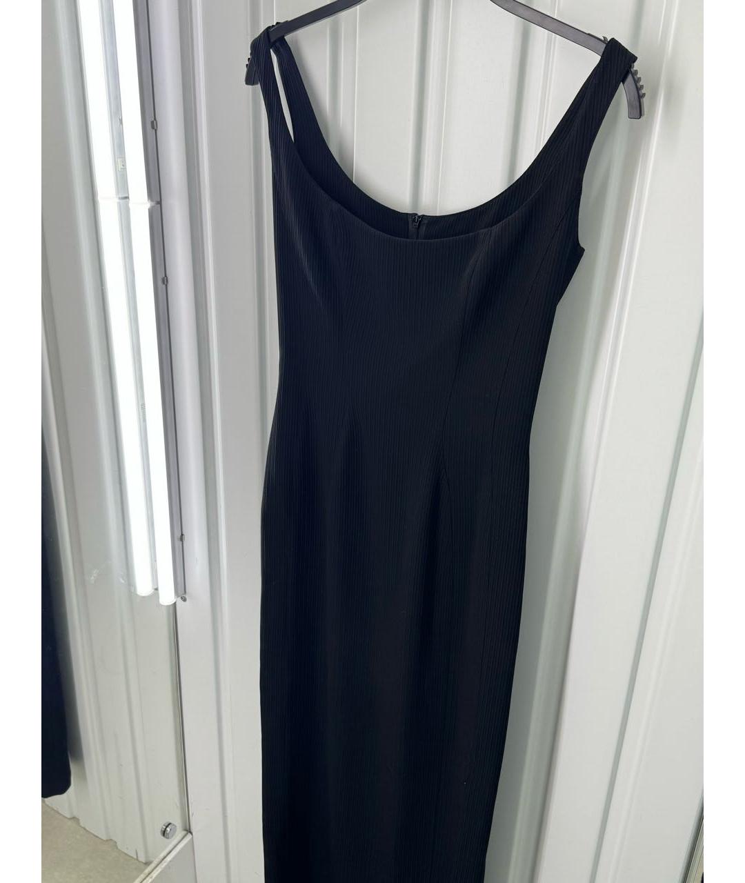 MUGLER Черное ацетатное коктейльное платье, фото 8