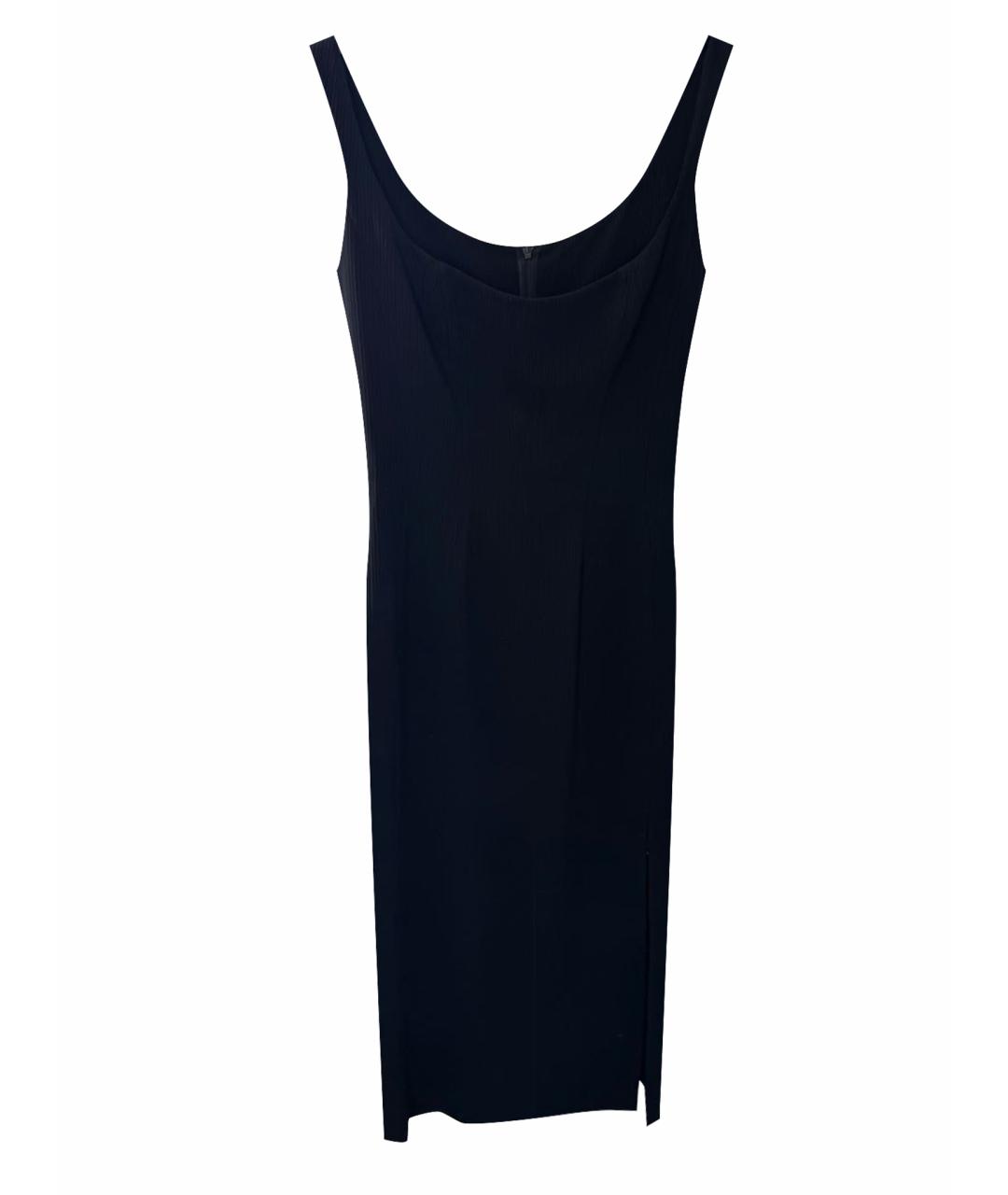 MUGLER Черное ацетатное коктейльное платье, фото 1